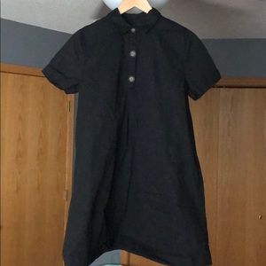 Black long dress with buttons